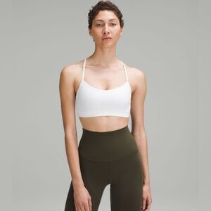 Lululemon flow y nulu bra light support A-C cups size 6 white